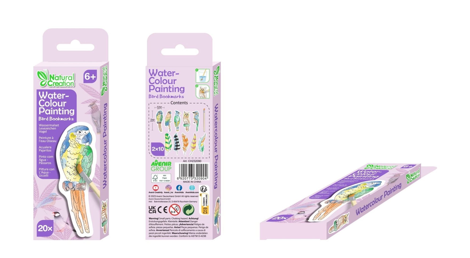 Avenir - Watercolour Painting Bookmarks Bird